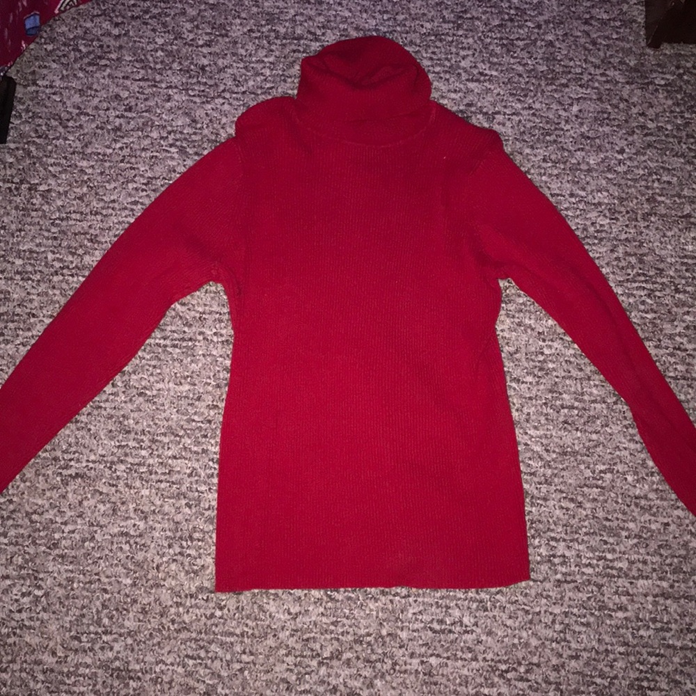 Turtle Neck Red Sweater